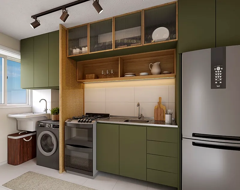 Cozinha decorada do Residencial Porto Alcântara