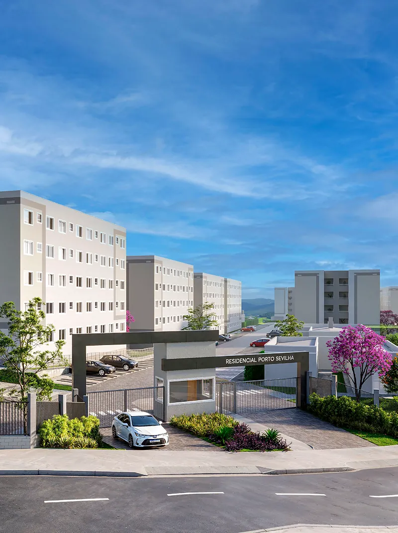 Portaria do Residencial Porto Sevilha no Alto Petrópolis